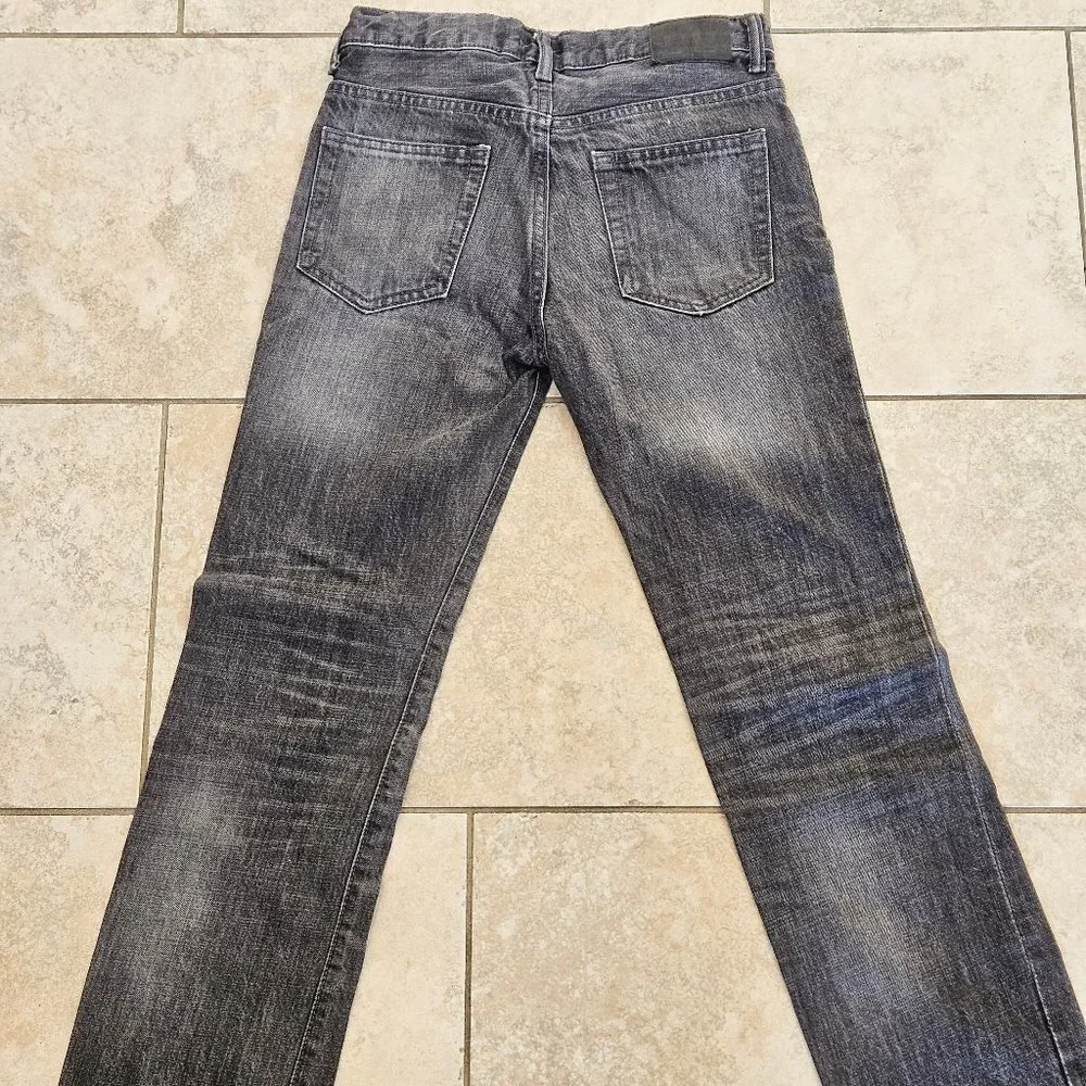 GAP Kids Boy's Straight Leg Jeans, Faded Black, Sz 14 Reg